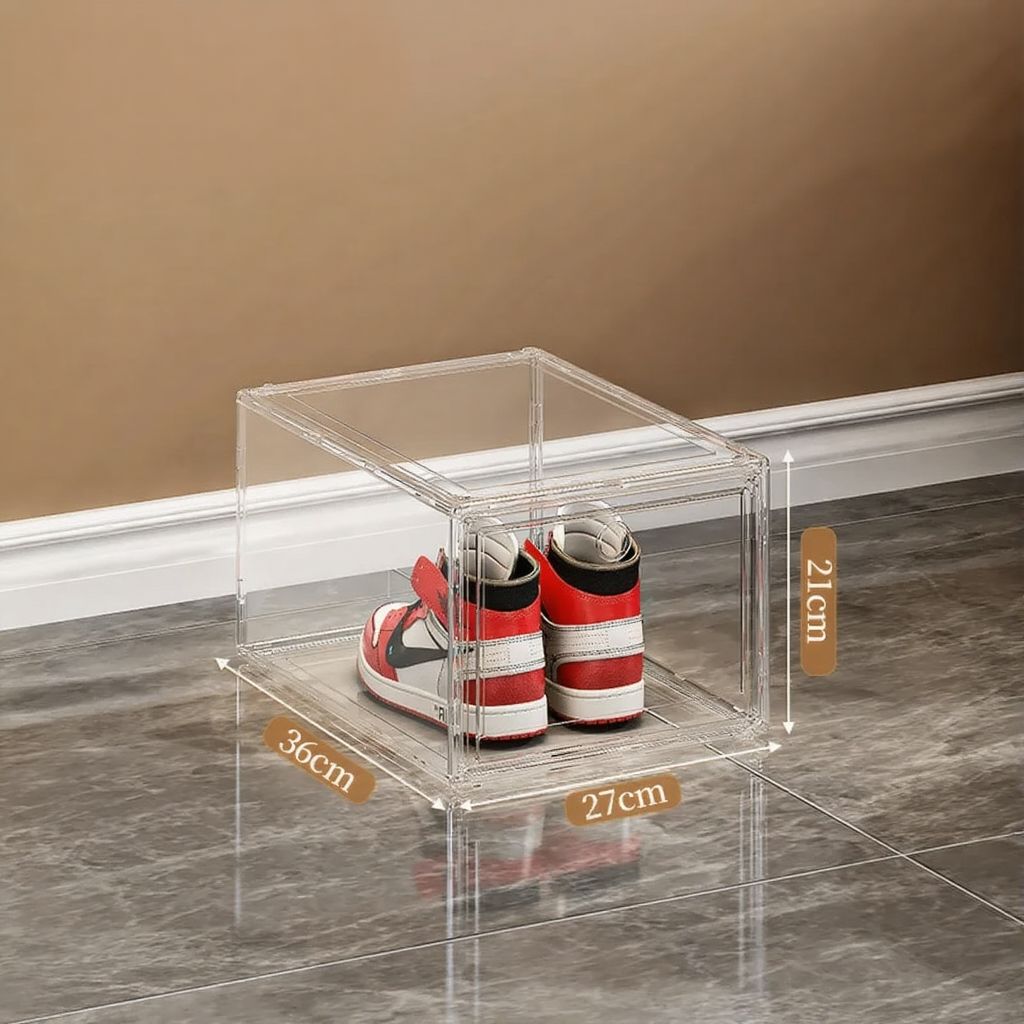 💎 SneakerBox Premium – Gruby Przezroczysty Box na Buty z Magnetycznym Zamknięciem